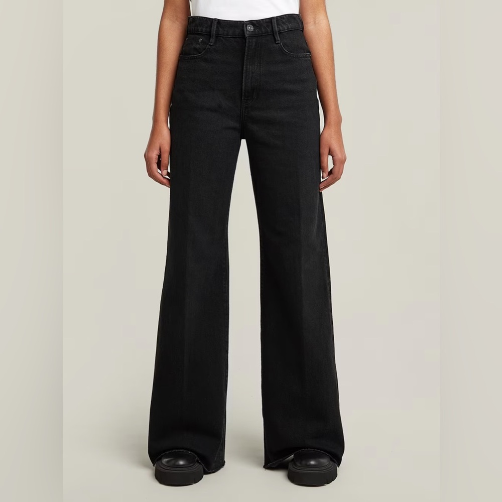 G- Star | Black Wide Leg High Rise Jeans Size 28 New
